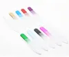 50X 3.5" /9CM Glass Nail Files with plastic sleeve Durable Crystal File Nail Buffer Nail Care Colorful Free Shipping#NF009