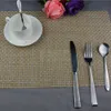 JANKNG 4 Pcs/Lot Luxury Heat-insulated Table Mat Gold Silver PVC Pad Placemat Kitchen Dinning Table Bowl Dish Pad Table Mat