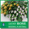 Baseball Roses-single long stem leather roses - Baseball Wedding Theme