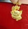 Style chinois populaire de haute qualité 18 km en laiton en laiton en laiton dragon gound pendentif en or ne s'estompe pas pour Noël