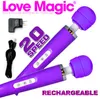 20 Snelheid Oplaadbare Magic Wand Massager, Magic Wand Elektronische Volledige Body AV Vibrator Massager 110-250V Kleuren DHL