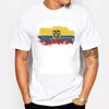 Equador Bandeira Dos Homens T camisas gola Redonda Fãs de Futebol Nostalgia Equador Bandeira Estilo Verão Esportes T-shirt de Fitness Roupas Masculinas