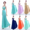 100 Real Picture Plus Size Bridesmaid Dresses Cheap Long V Neck Back With Straps Chiffon Long Maid Of Honor Dress Wear Prom Party