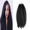 Grov Yaki Loop Human Hair Grade 8a + Micro Loop Ring Hårförlängningar Mänskliga hår buntar Yaki Straight Extensions 100g / pc 10 "- 28"
