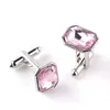 Crystal Cufflinks Cuff Links زر الأكمام للنساء القمصان اللباس بدلات أزرار كوفلينك مجوهرات الزفاف هدية إسقاط الشحن 170609