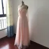 Robe de demoiselle d'honneur rose blush, longueur au sol, longue robe de demoiselle d'honneur, robe de soirée d'invité de mariage, robe semi-formelle, robe convertible, image réelle