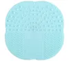 Pennello per trucco in silicone caldo Pennello cosmetico Detergente per la pulizia Scrubber Board Mat Strumenti per il lavaggio Pad Hand Tool