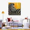 Zebra-Ölgemälde für Wohnzimmer-Dekoration, handgemaltes Ölgemälde auf Leinwand, Heimdekoration, Wandbilder, ohne Rahmen, 228 m