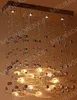 BE33 Moderno LED Vetro Cognac Colore Volare Lampadari di Pesce Sala da pranzo Bar Lampade a Sospensione Lampade a Soffitto di Cristallo Per Soggiorno Lobby Hotel