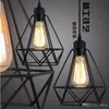 Loft-LED-Industrie-Pendelleuchte, Kronleuchter, schwarzer Eisenkäfig, Lampenschirm, Lagerhaus-Stil, Vintage-Innenbeleuchtung