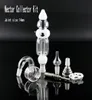 Kit collecteur de nectar barboteur plate-forme pétrolière narguilé en verre avec clou en titane de 14mm collecteur à deux fonctions dab bang d'eau