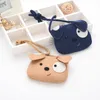 Cute Little Bear Head Kids Coin Bag 2 Colors Cotton Kids Messager Bag Cartoon Kids Messager Wallet Lovely Animals Purse For Kids