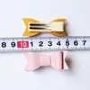 Hotsale Pu Leather Bows Mini Live Hair Clip Small Bowknot Faux Shinning Hairpins Wholesale Girls Clips Newborn Baby Clips