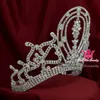 Pageant Crowns Diademi Lager Regolabile Miss Pageant vincitore Queen Bridal Wedding Princess Hair Jewelry Per Party Prom Show Headdre261R