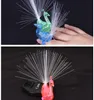 Creative ring finger luminous children peacock peacock color fiber lamp Gloves