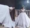 Vestidos de novia boll klänning sade mhamad bröllopsklänning spets av axel ärmlös djupa v-hals court tåg brudklänningar bröllopsklänningar