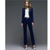 Women suit western style formal business suits OL suits long-sleeved two-piece wool blended women winter ladies suit