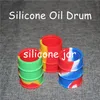 20st DHL Free Ship 26ml Silikonburk Boxar DAB Wax Container Concentrate Jars Multi Färger Silikonolja Drum Barrel Rigs