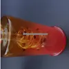 Spedizione gratuita Tubi di vetro Gorgogliatore di vetro Piattaforma petrolifera in vetro Bong in vetro blu e arancione JH041-10mm