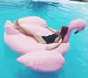 Grande taille gonflable flamant rose flottant rangée tour sur animaux jouets piscine jouet adultes en plein air infantile anneau de bain lit de natation bon prix # T4