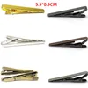 Necktie Clips 5.5*0.5cm 6 Colors Plating copper For Business man Necktie father Tie Clip mens tie clip Christmas gift