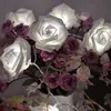 Новинка роза цветок фея свет шнура 7 цвет ночной свет 20 х LED для свадьбы садовые рождественские украшения