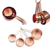 High Quality Copper Stainless Steel Measuring Cups 4 Pieces/Lot Kitchen Tools Making Cakes and Baking Gauges Measuring Tools WX9-32