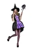 Ekskluzywny Dovetail Witch Sukienka Kobiety Halloween Magik Cosplay Costume Sexy Bajki Tale Elf Sukienka z kapeluszem