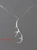 Wholesale 10Pc Vintage Deer Antler Necklace Silver Gold Plated Women Antler Long Chain Pendant Necklace Wedding Christmas Gifts