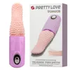 Prettylove P USB Recargable Lengua Vibrador Licking Toy Potente Rotación de 3 velocidades Punto G Vibrador Oral Juguetes Sexuales para Mujeres Nuevo 17901