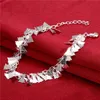 Vendita calda regalo di Natale Bracciale in argento 925 con farfalla DFMCH409, Braccialetti con maglie a catena placcati in argento sterling nuovissimo di alta qualità