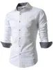 Wholesale-メンズシャツ2016新しいブランドデザインSpringsummerメンズチェック柄シャツ、カジュアルスリムフィットのスタイリッシュなドレスシャツxxxxl