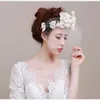 Vintage Wedding Bride Head Veil Tulle Bridal Accessories Top Flower Hat Cap Clips Lace Hair Clip Costume Hair Accessories for Party