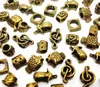 100 unids mezclado cuentas de bronce antiguo para la fabricación de joyas de aleación suelta encantos diy granos del gran agujero para la pulsera europea al por mayor a granel precio bajo