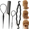 4Pc Braiders Hair Twist Styling Clip Stick Bun Maker Braid Tools Hair Braider # R48