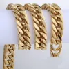 BC GD 18K Collar chapado en oro Joyería 2 colores Collar de cadena de 18 mm de ancho Hecho por acero inoxidable