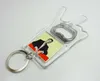 Custom Beer Bottle Opener keychain Inser Photo 3.2X3.2CM With Megnet Promotion Wedding Gift Drop SHIPPING