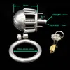 New Super Small Male Device 50MM Adult Cock Cage With Urethral Catheter BDSM Sex Toys Stainless Steel Belt3830986