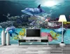 Custom 3D Wallpaper Underwater world Po wallpaper Ocean Wall Murals Kids Bedroom Livingroom Nursery Shop Wedding House Room dec8970703