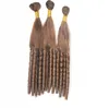 Bundles # 8 Light Brown Human Human Bundles Tecelagem de 300g 32 pcs / lote Brazilian Weave Weave Bundles qualidade de trama dupla, cabelo solto brasileiro cabelo