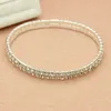 In Stock Elastic One Two Rows Rhinestone Pearl Wedding Bracelets Party Bridal Jewelry Women Party Bridal Accessories