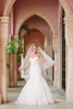 New Top Quality Best Sale For Wedding Dresses Fashion Designer White Ivory Cathedral Cut Edge Veil Mantilla veil Bridal Head Pieces