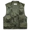 Fall-gizmosy! 2016 Beaucoup de poches Vest en plein air Hommes Photographie Cameraman Vest occasionnel Directeur de chasse Reporter Vest plus Taille BN107BN