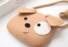 Cute Little Bear Head Kids Coin Bag 2 Colors Cotton Kids Messager Bag Cartoon Kids Messager Wallet Lovely Animals Purse For Kids