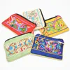 10pcs Bells Chinese style Double Embroidery Satin Little Zip Bags for Jewelry Gift Pouch Packaging Card Cover Women Coin Purse Favors