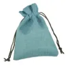 9x12 cm Küçük Takı çanta Jüt Çuval Çanta ile Çuval Çuval Favor Hediye paketi çantalar Düğünler Partileri ve Receptions için