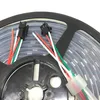 BSOD DC 5V WS IC 2812 LED Strip 60 leds/m Black PCB Waterproof IP67 Dream Colorful Silicone Tube SMD5050 Chip Flexible Outdoor