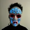 Светодиодные маски Хэллоуин El провода светящаяся Маска Маскарад день рождения карнавал косплей полное лицо маски Хэллоуин костюмы партии подарок WX9-59