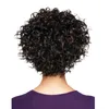 Woodfestival Afro Kinky Curly Wig Resistente a calor Fibra curta perucas marrons ombre Cabelo sintético afro -americano Mulheres 3416862