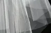 Hoge kwaliteit bruidssluiers met snijrand Ellebooglengte twee lagen tule wit/ivoor Goedkope hotselling bruidssluiers #V0020